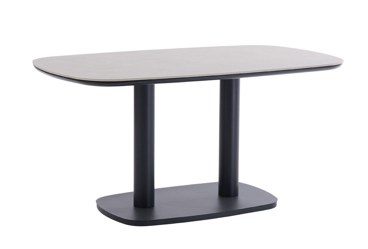 Bernhard Gartentisch Medium, Aluminium Anthrazit und Sinterstone Greige – Ansicht 6