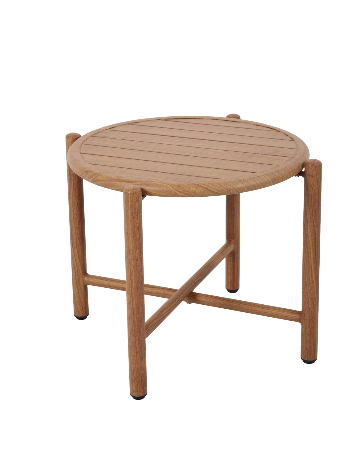 Fauteuil-Set Billie mit Aluminiumgestell in Holzoptik, Textilenbespannung und dunkelgrauen Outdoor-Kissen