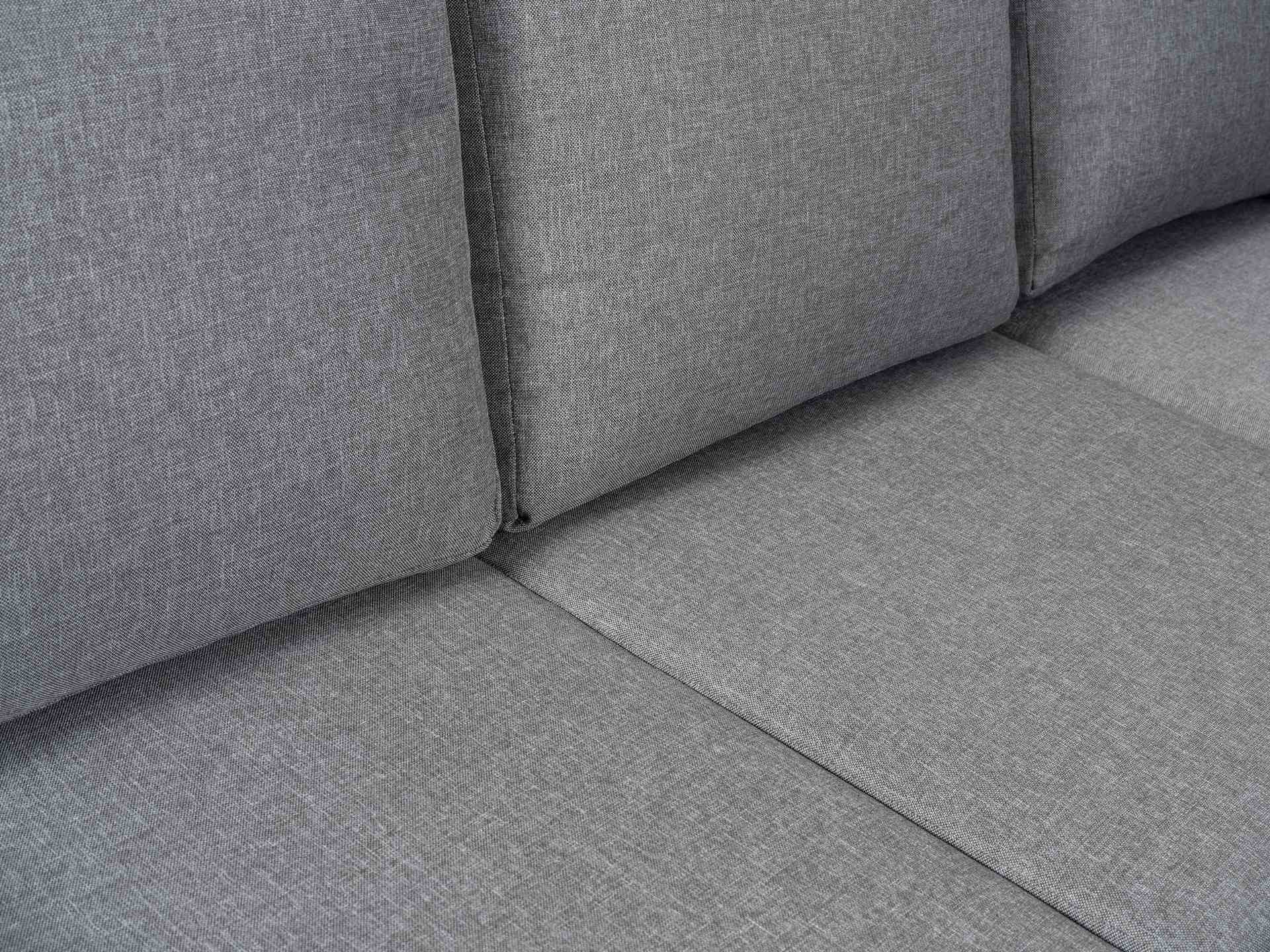 Eckbankgruppe Frederik Outdoor Sitzgruppe aus Aluminium mit Holzdekor Tisch und Textilbändern