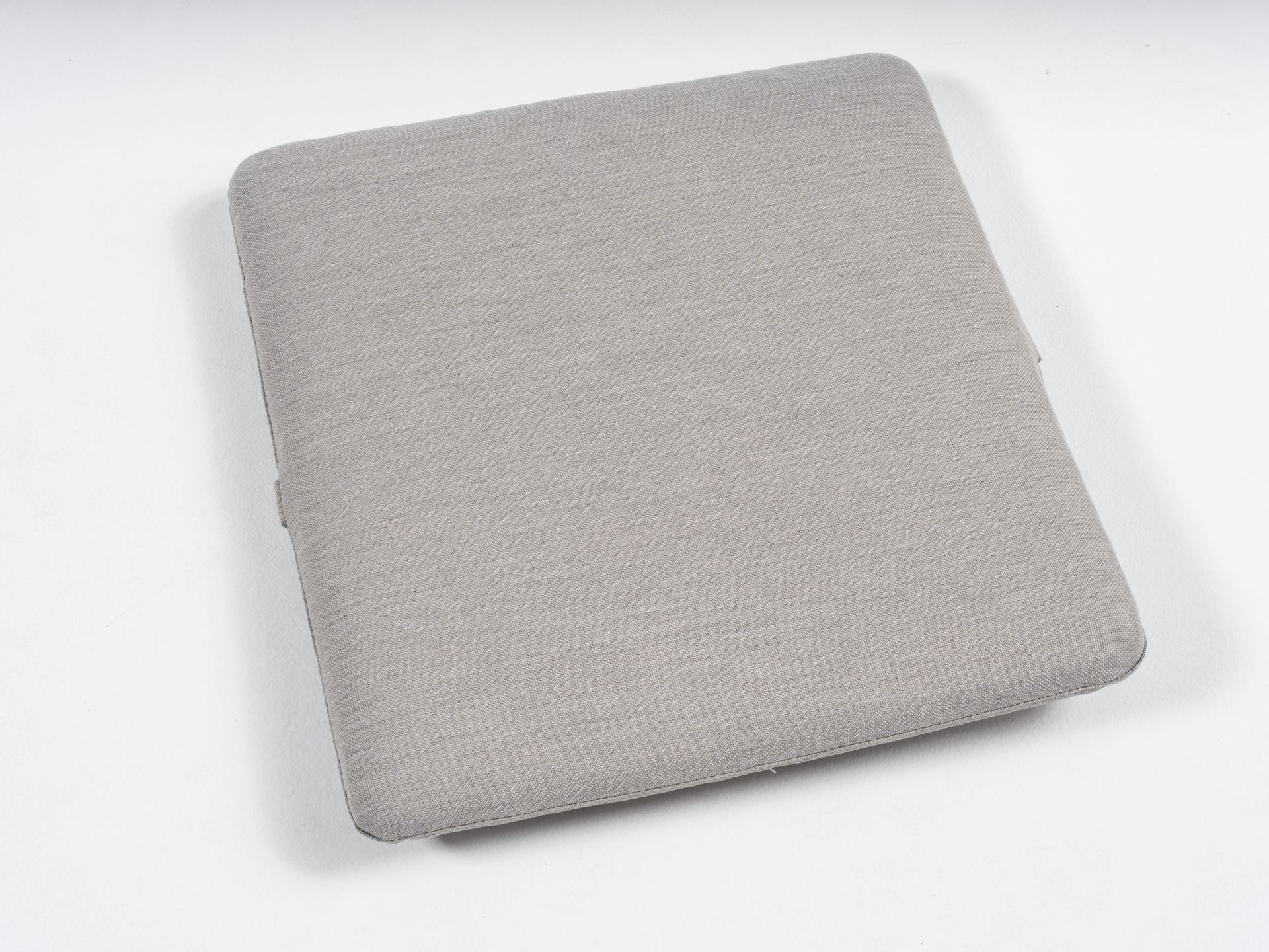 Harvey Barhocker aus Aluminium anthrazit mit grauen Textilschnüren und hellgrauem Sitzkissen