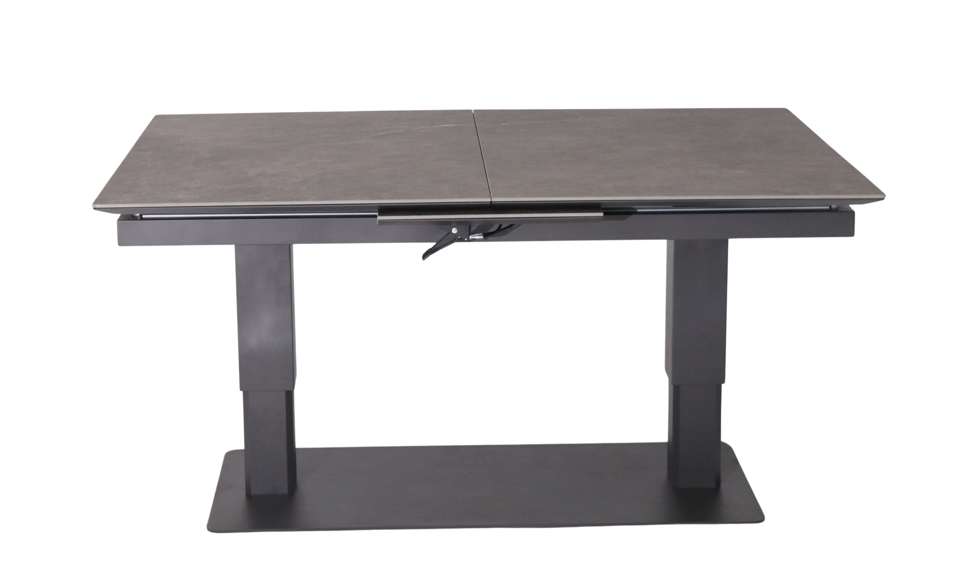 Nicosia Gartentisch höhenverstellbar und ausziehbar mit Sinterstone Tischplatte im Betondekor