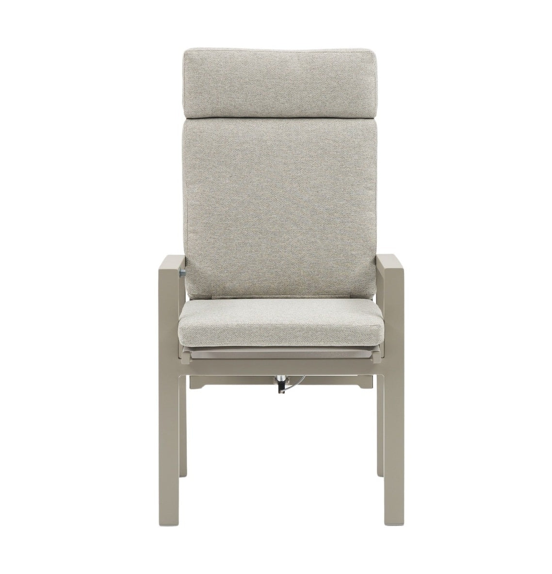Nicosia Hochlehner Gartenstuhl mit verstellbarer Rückenlehne, Aluminiumgestell und Textilenbespannung für den Outdoor-Bereich