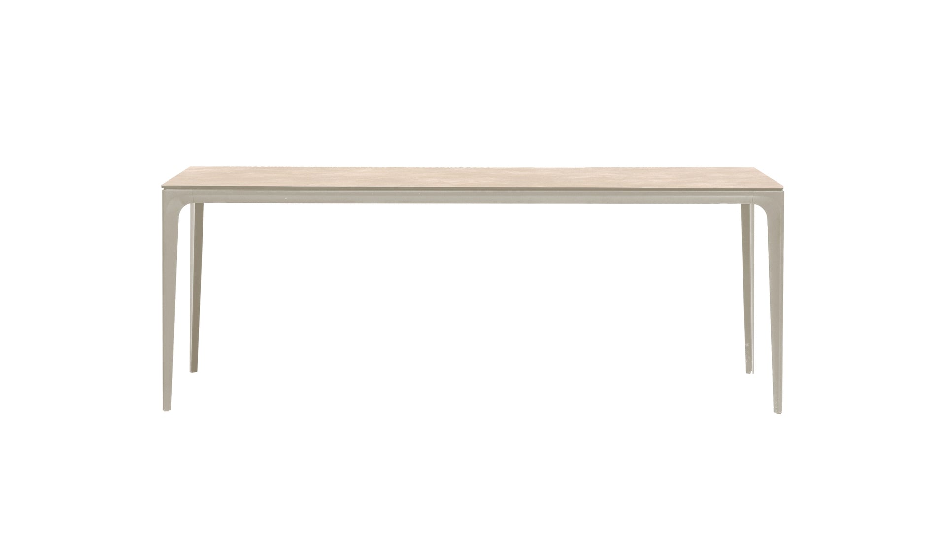 Serena Gartentisch mit Aluminiumgestell und keramikbeschichteter ESG-Glasplatte für den Outdoor-Bereich