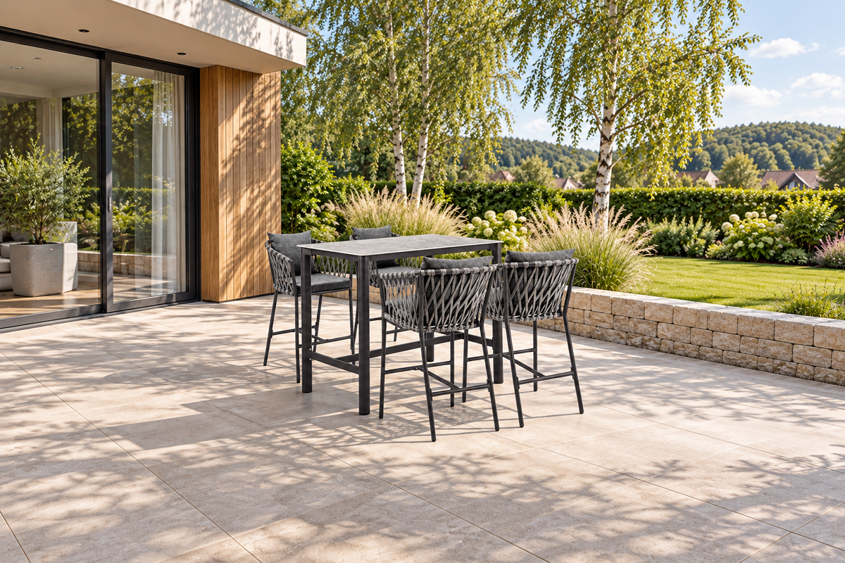 Amelie Barset 4+1 – vier Barhocker und Bartisch, Ansicht 2