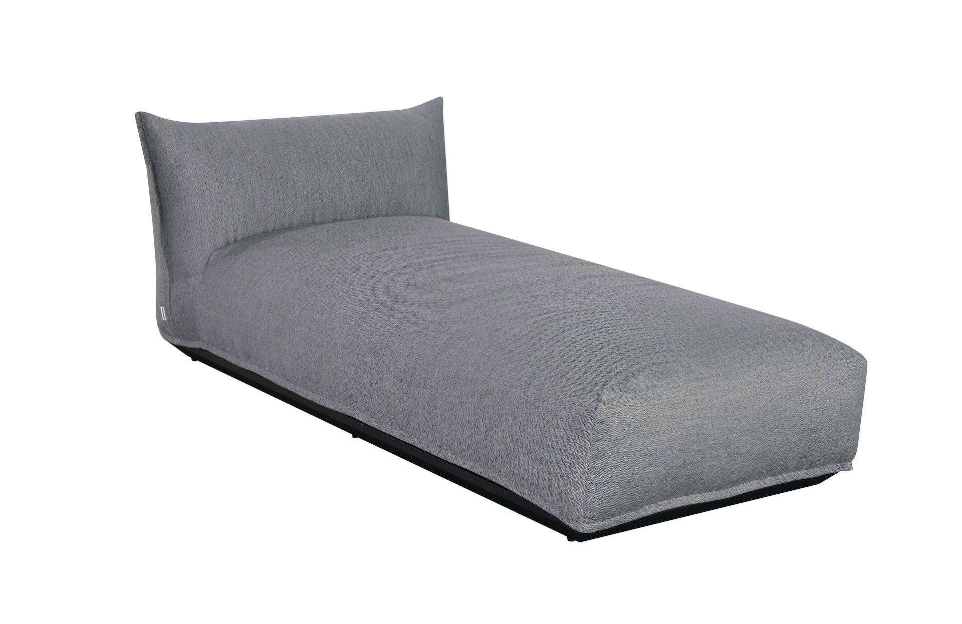 Sonnenliege Daphne in Anthrazit mit hellgrauem, witterungsbeständigem Bezug inklusive Schutzhülle für den Außenbereich