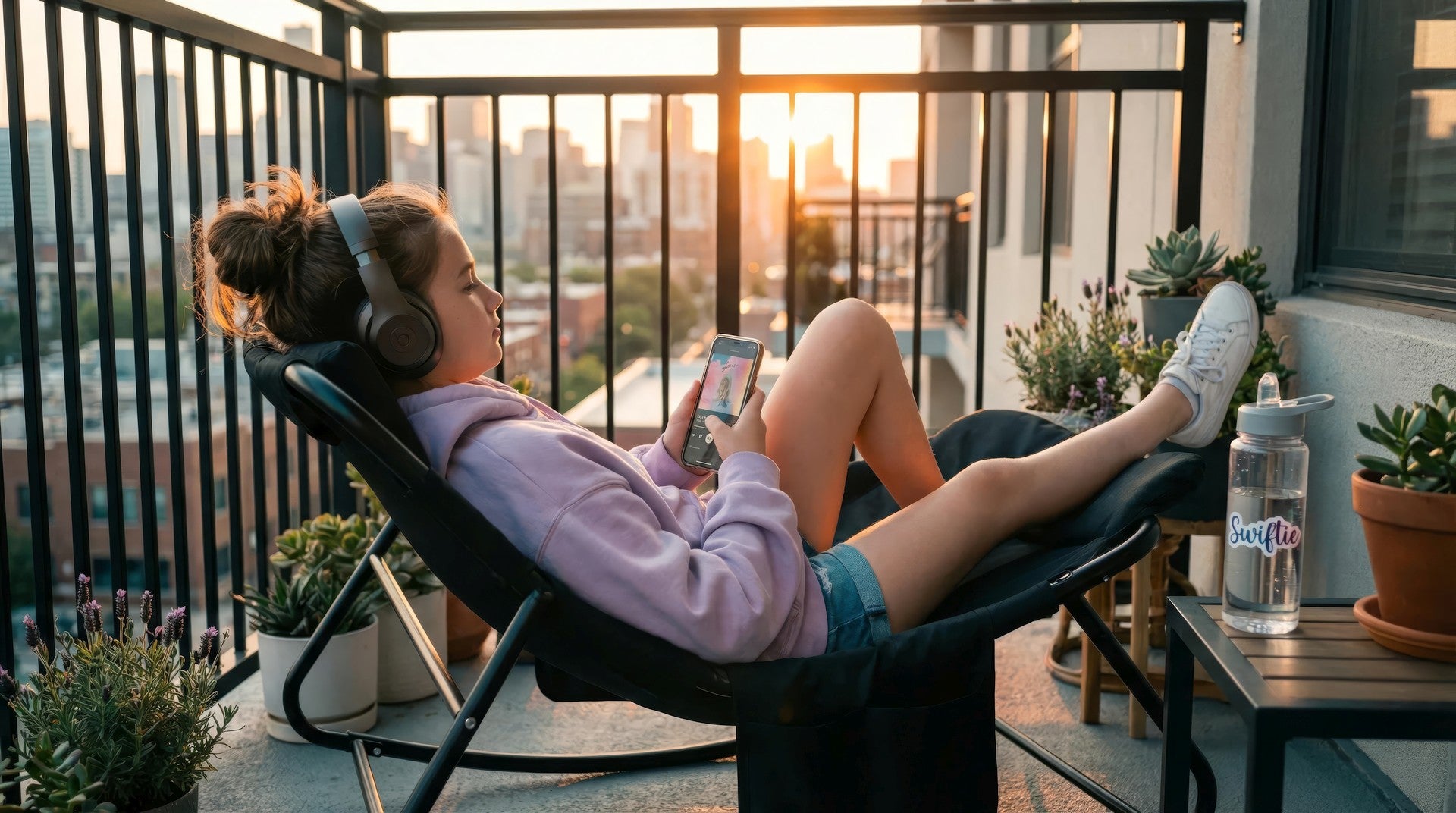 Die Schaukelliege Jimmy mit extra breiter Liegefläche, wetterfestem Oxford-Stoff und stabilem Stahlrohrgestell. Ideal für Garten, Terrasse und Balkon.