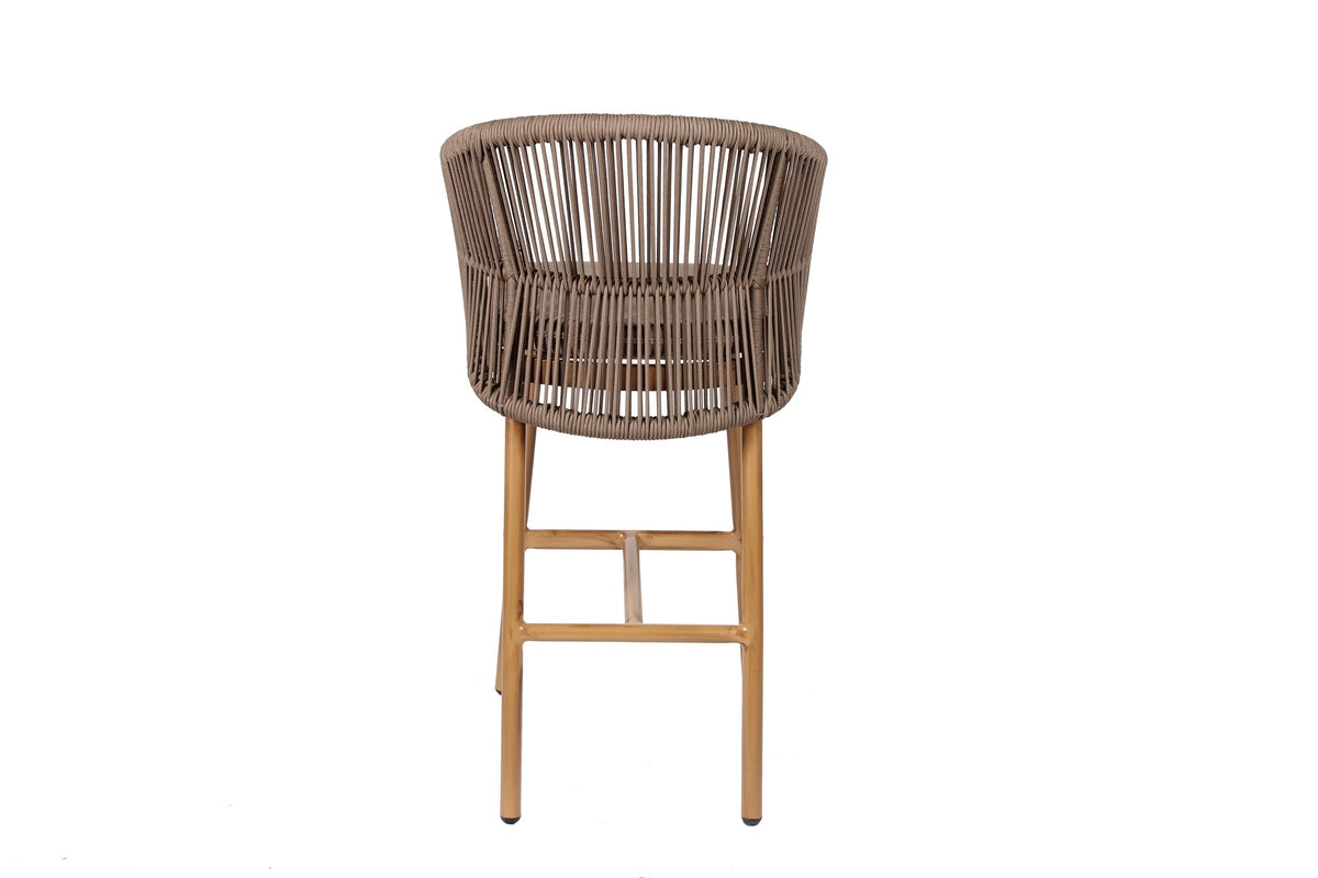 Jasmin Barhocker Braun mit Sitzkissen in Taupe – Ansicht 5