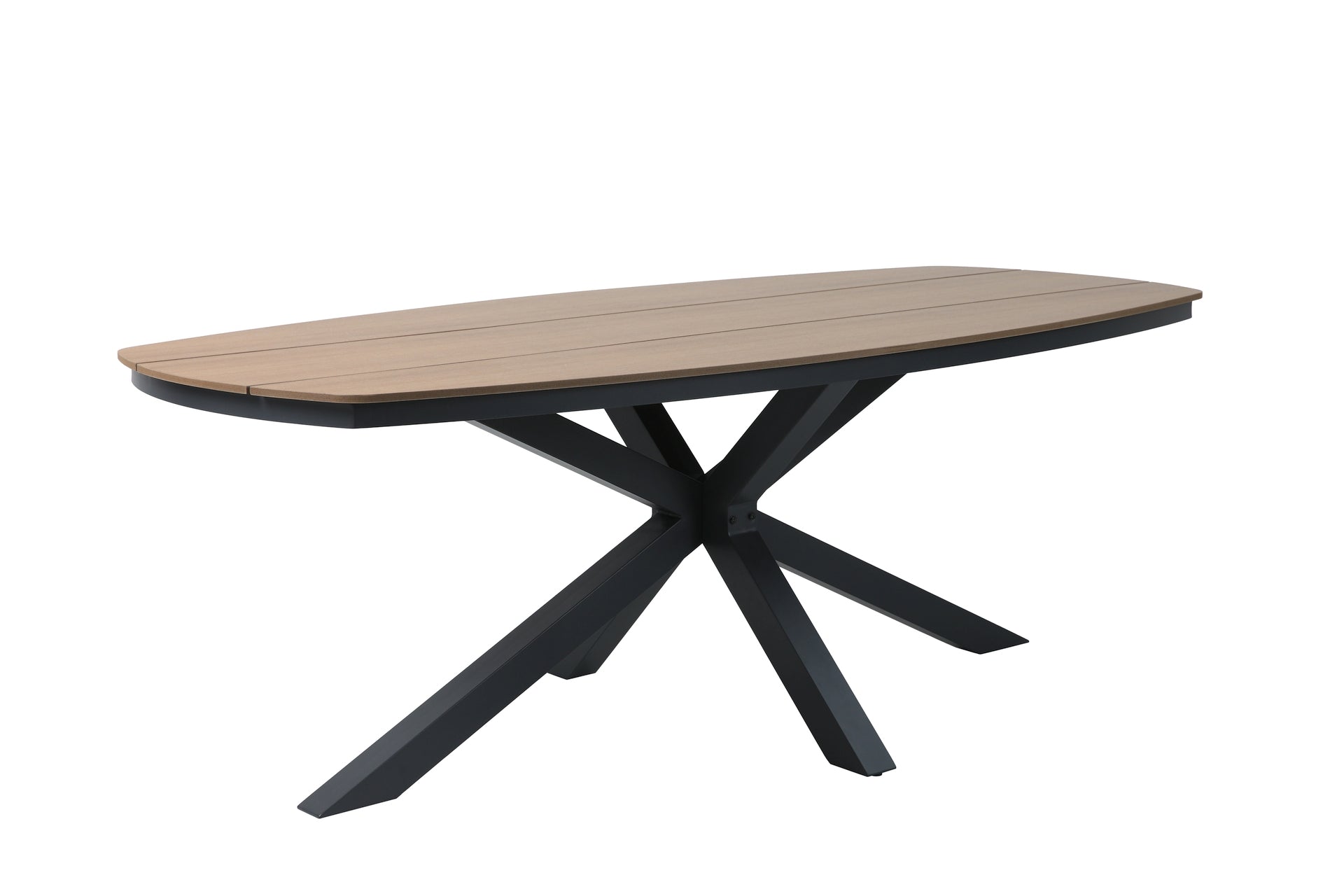 Tischgruppe Lehne mit Polywood-Gartentisch und stapelbaren Armstühlen