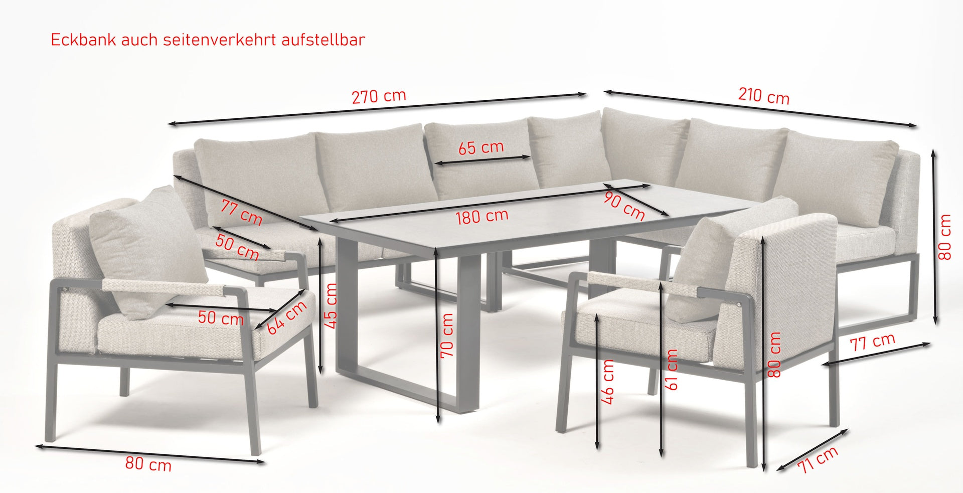 Lucienne corner bench group 