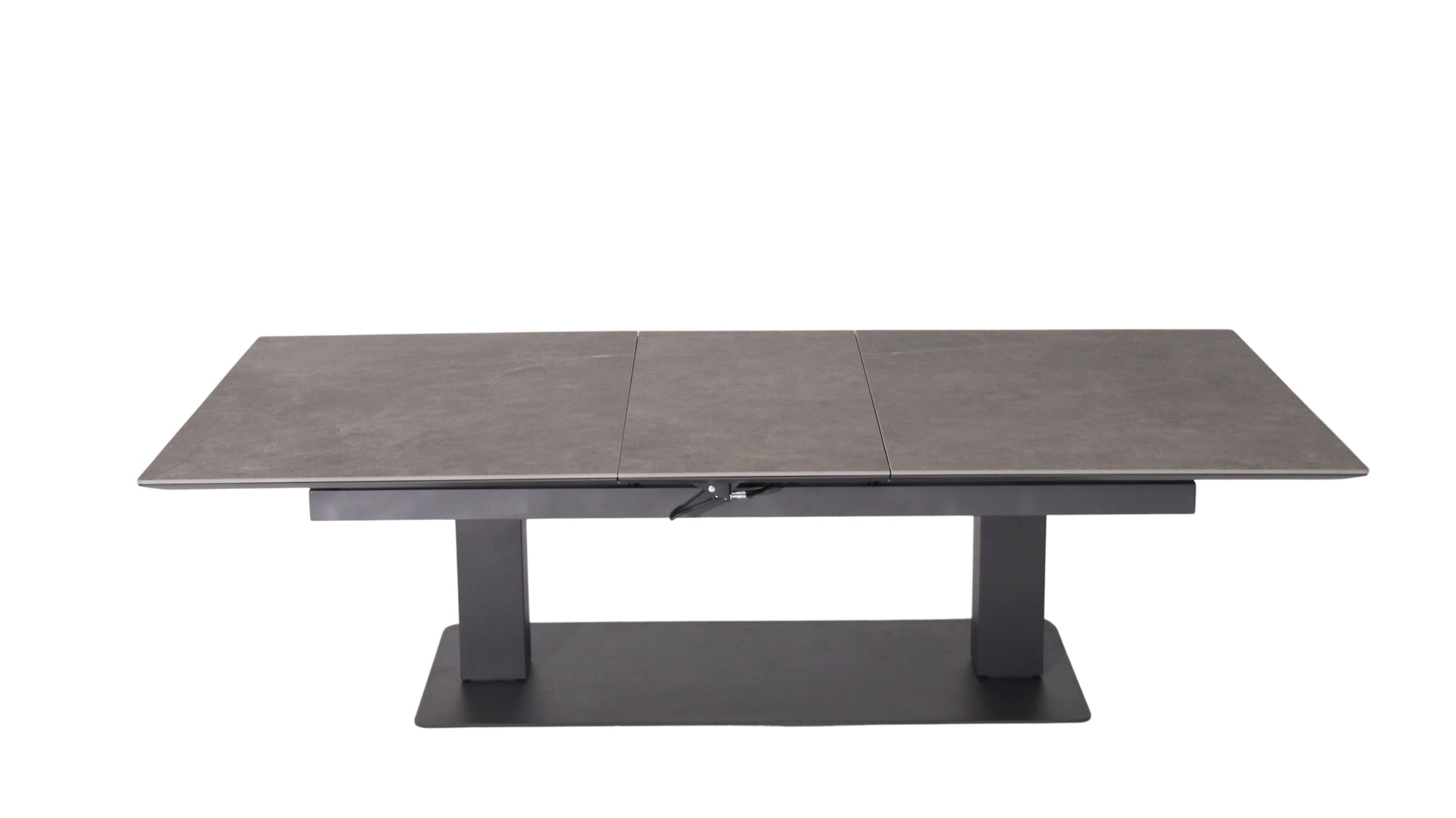 Nicosia Gartentisch höhenverstellbar und ausziehbar mit Sinterstone Tischplatte im Betondekor