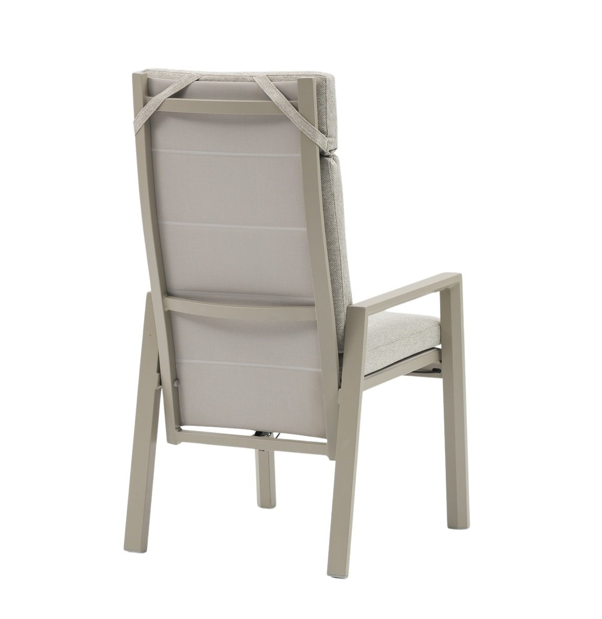 Nicosia Hochlehner Gartenstuhl mit verstellbarer Rückenlehne, Aluminiumgestell und Textilenbespannung für den Outdoor-Bereich