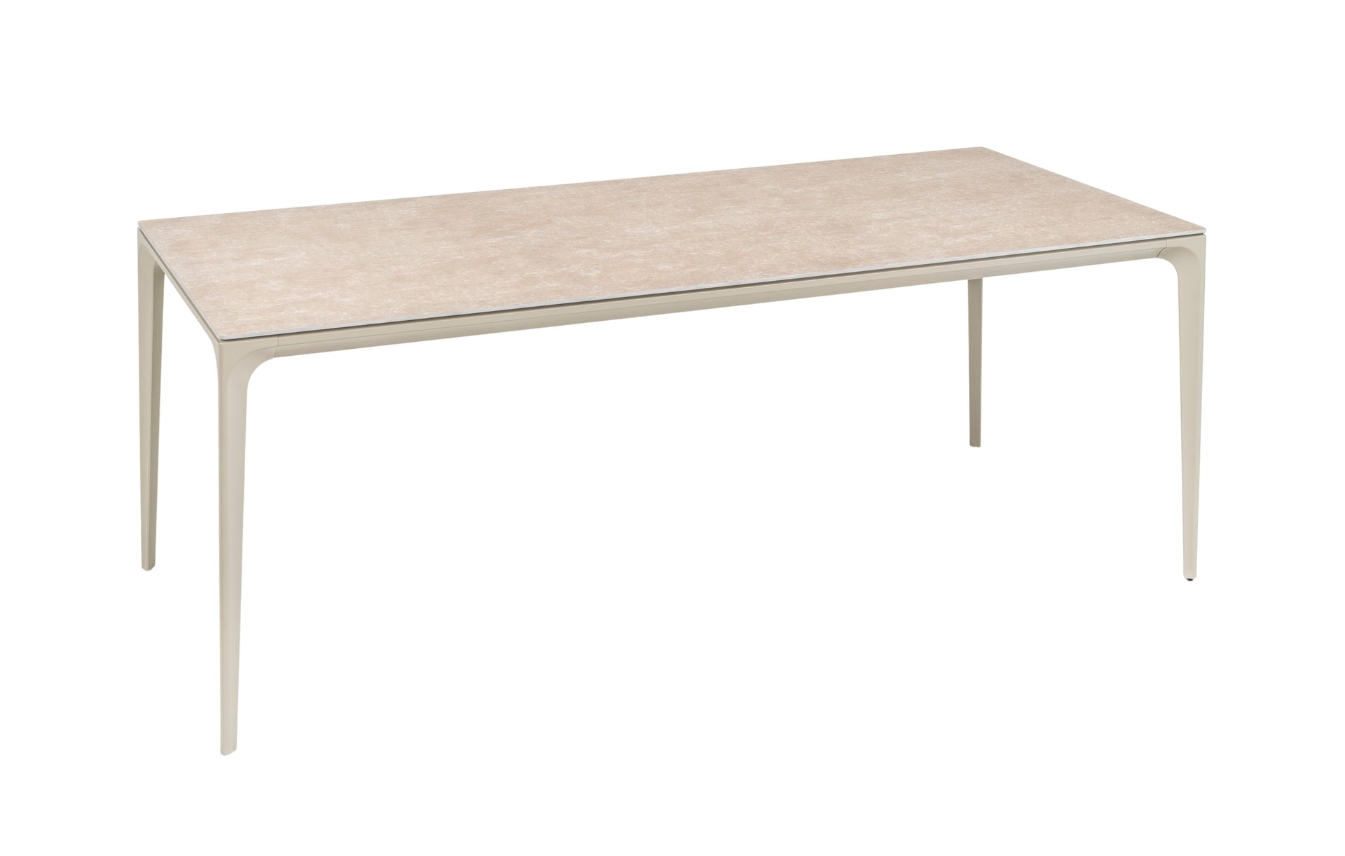 Serena Gartentisch mit Aluminiumgestell und keramikbeschichteter ESG-Glasplatte für den Outdoor-Bereich