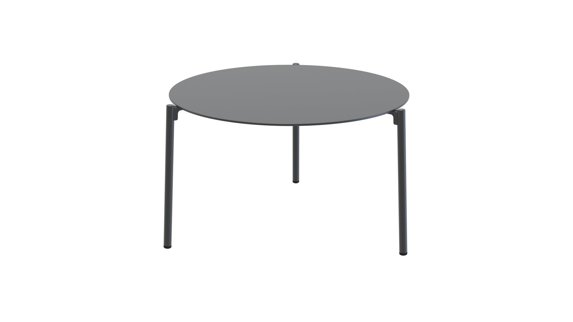 Tamara Couchtisch rund aus Aluminium anthrazit für Garten und Terrasse