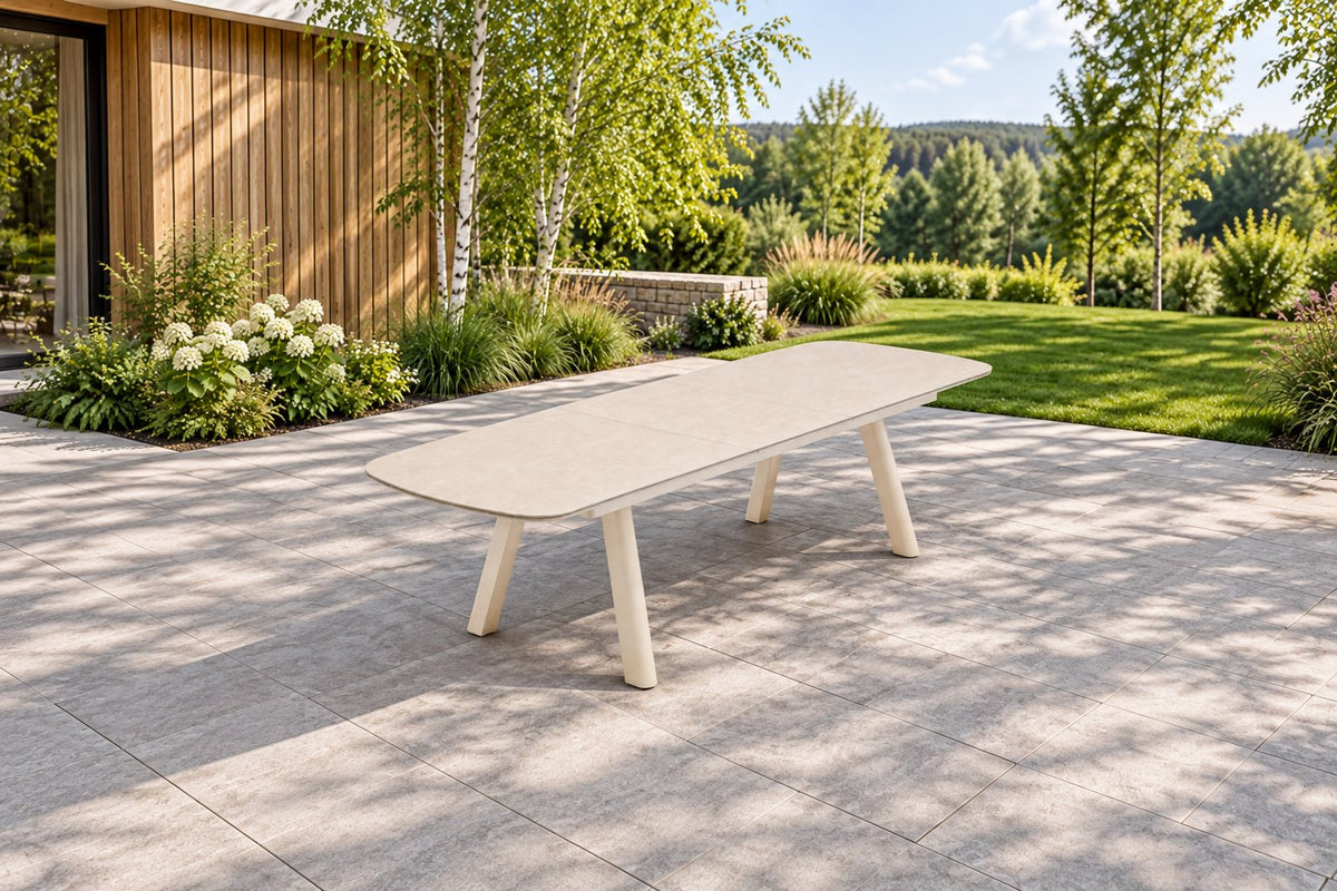 Theresa Gartentisch Creme Sinterstone Beige Foto 6