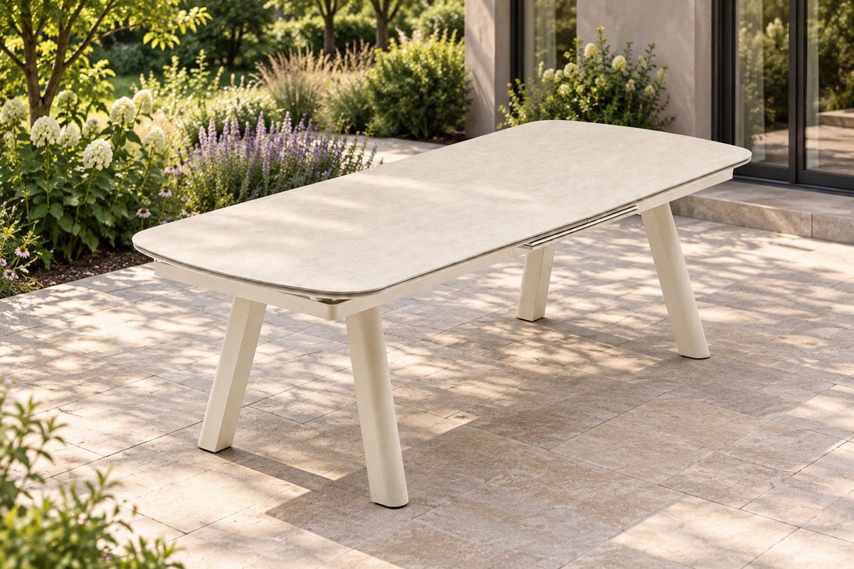 Theresa Gartentisch Creme auf Terrasse – Ansicht 7