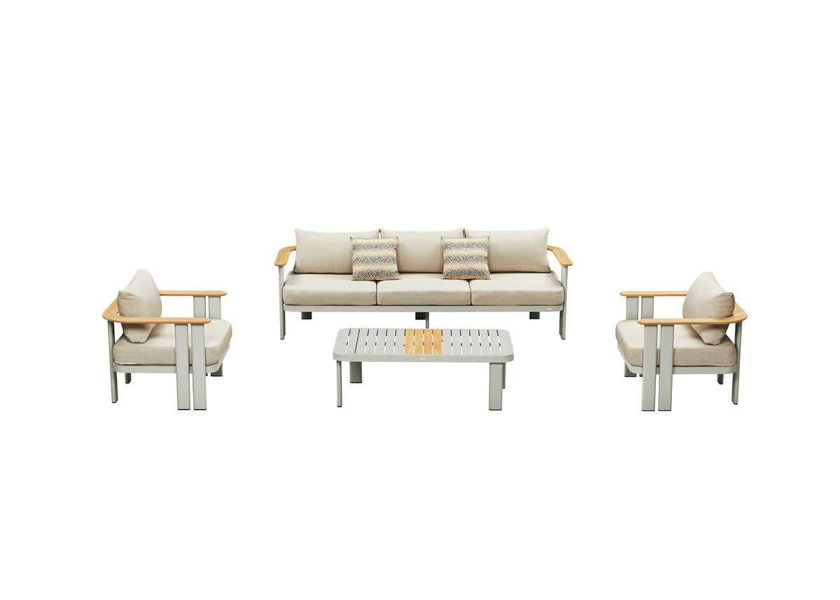 Clarissa Gartenlounge XL mit Dreiersofa – freigestellte Gesamtansicht