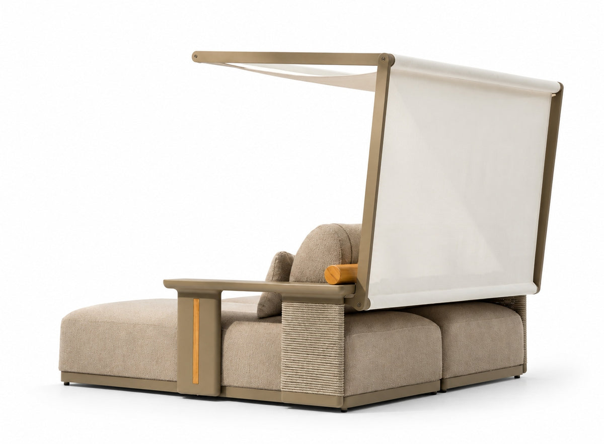 Pablo Daybed – Rückansicht mit weißer Textilen-Rückenbespannung