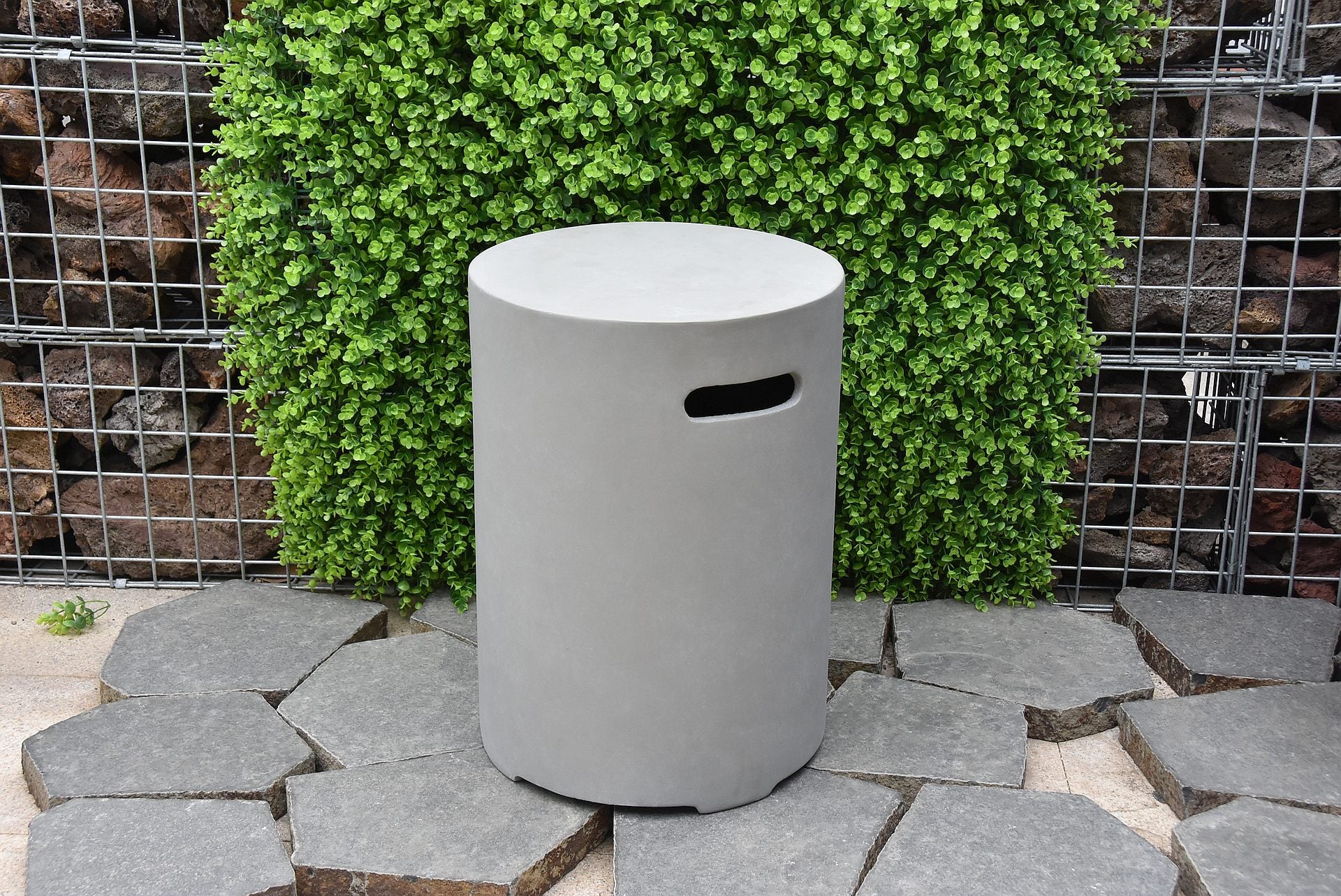 Gas bottle cover for fire tables